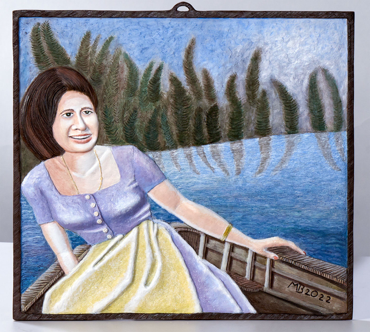 Olga - Sitzende Frau im Boot