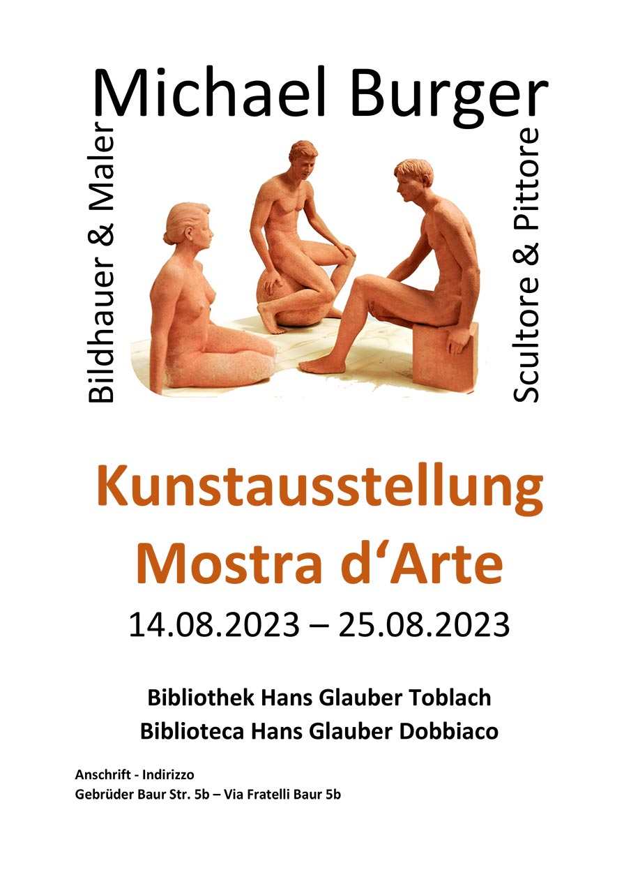 Kunstausstellung in der Bibliothek Toblach